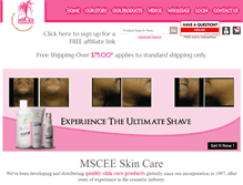 Tablet Screenshot of msceeskincare.com